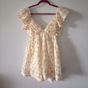 Amable by Mable Floral Tie Back Dress Size M NWT